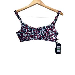 Tommy Hilfiger Swim Top Women’s Size L Floral Print Bikini Tankini NWT